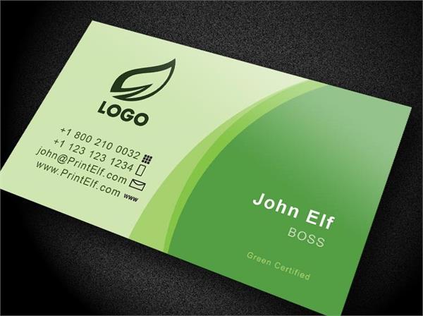Green Classic business card