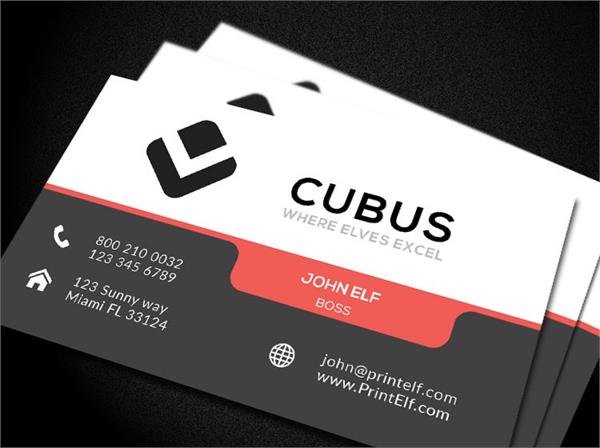 Cubus business card design