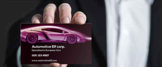 Automotive business cards