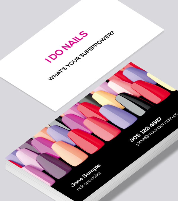 colored nails in CMYK