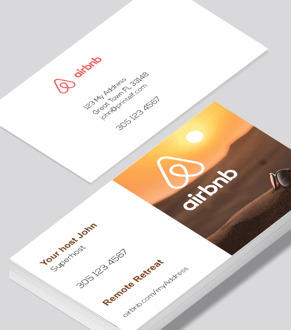 Modern contemporary business card design -airbnb home business card