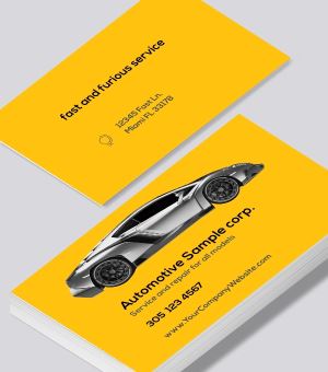 Auto mechanic business card