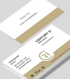 Century 21 Realtor Agent business card