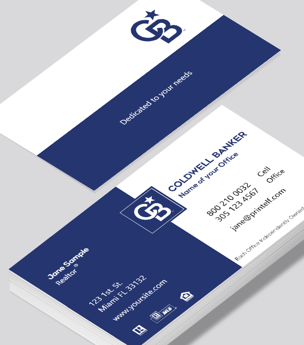 Modern contemporary business card design -Coldwell Banker Realtor 2 business card