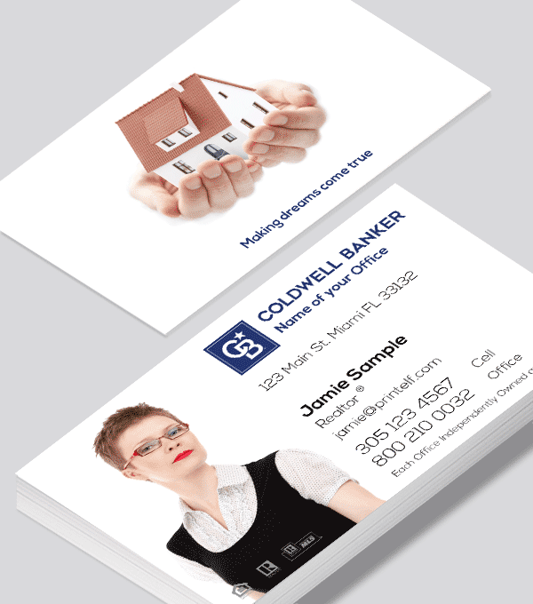 Modern contemporary business card design -Coldwell Banker Realtor Affiliate business card
