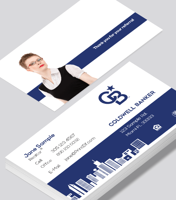 Modern contemporary business card design -Coldwell Banker downtown business card