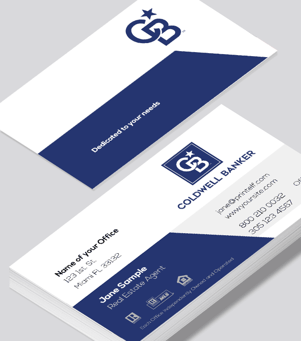 Modern contemporary business card design -Coldwell Banker rebranded business card