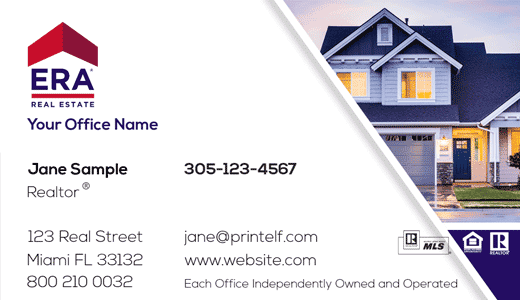 Modern design. ERA Real Estate residential business card