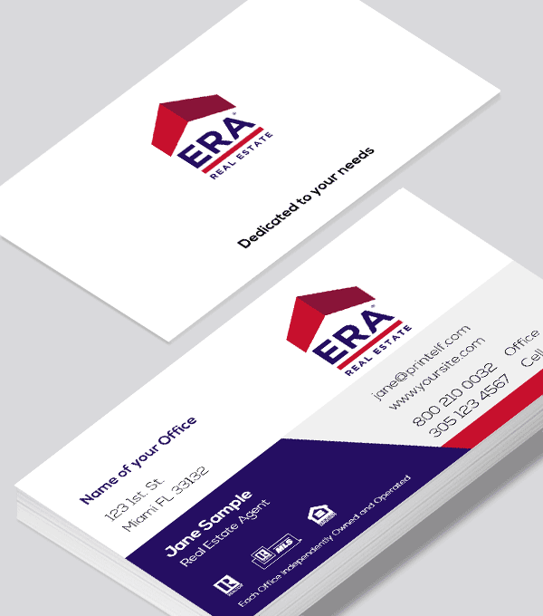 Modern contemporary business card design -ERA Real Estate business card