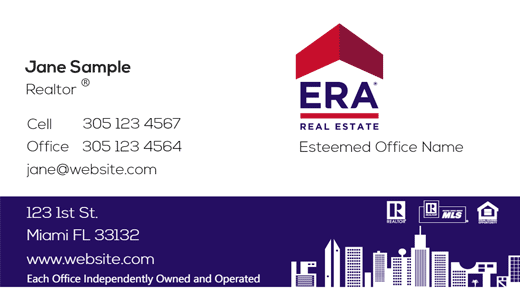 Modern design. ERA Real Estate business card