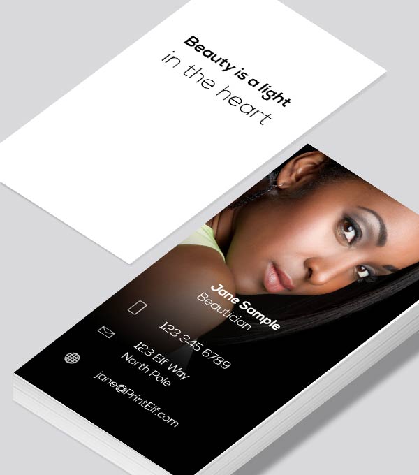 Modern contemporary business card design -Hair-Makeup-Skin-Beauty- business-card