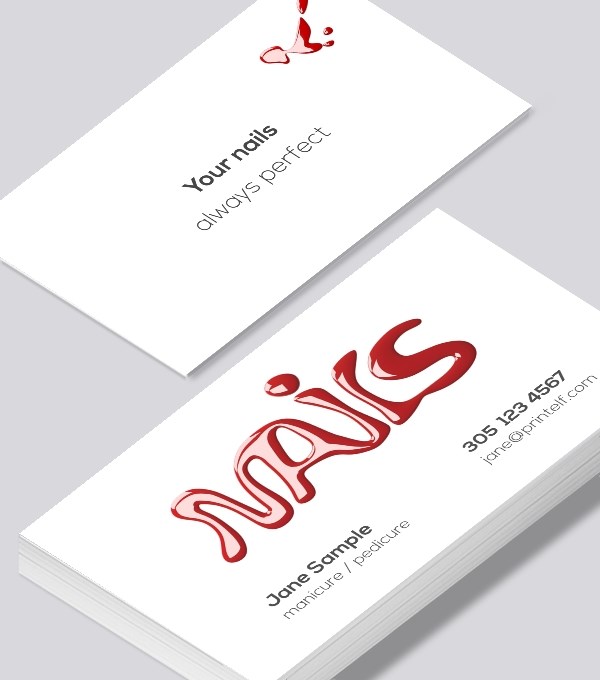  & Modern contemporary business card design - Nail technician business cards