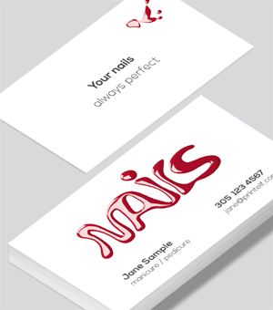 Nail technician business cards