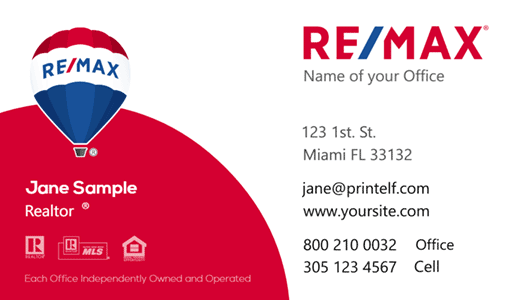 Modern design. Elegant business card design for ReMax