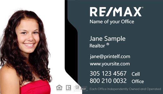 Modern design. High contrast business card design for ReMax