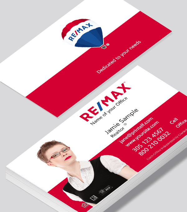 Modern contemporary business card design -ReMax dwelling business cards