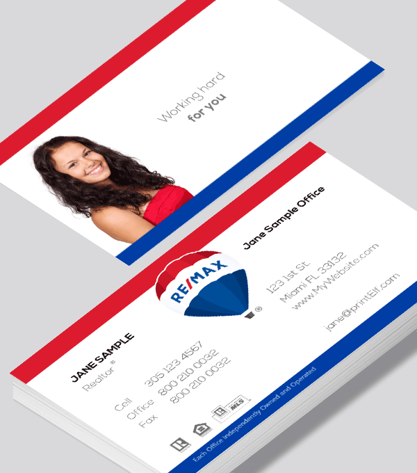 Modern contemporary business card design -ReMax classic balloon business card