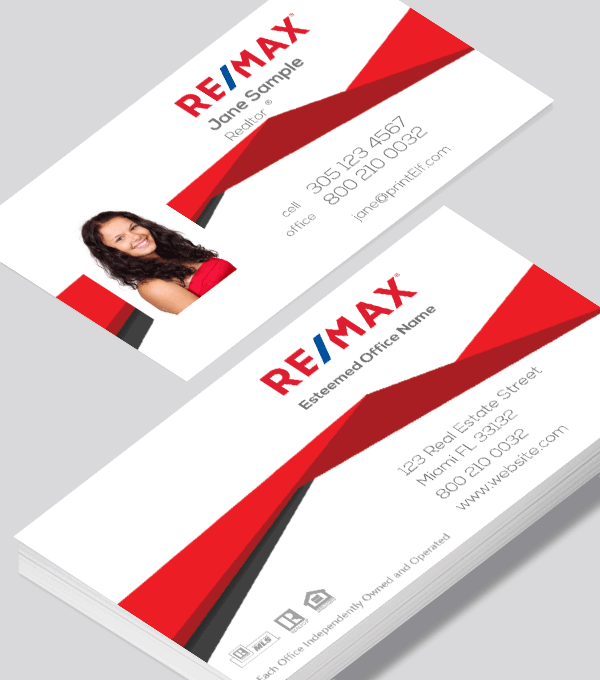 Modern contemporary business card design -ReMax real estate modern business card