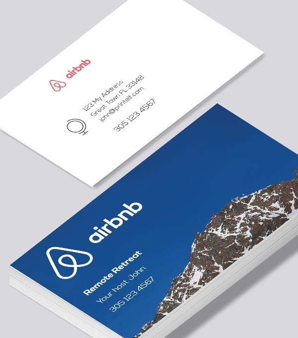  & Modern contemporary business card design - Airbnb business card