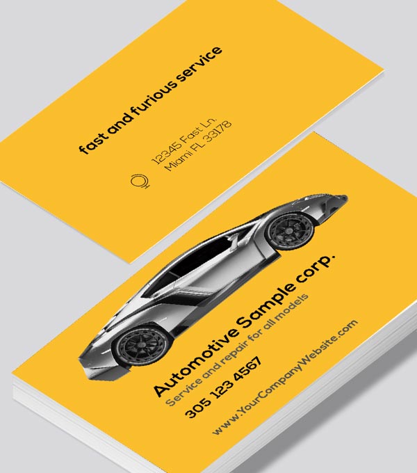 Modern contemporary business card design -Automotive repair business card