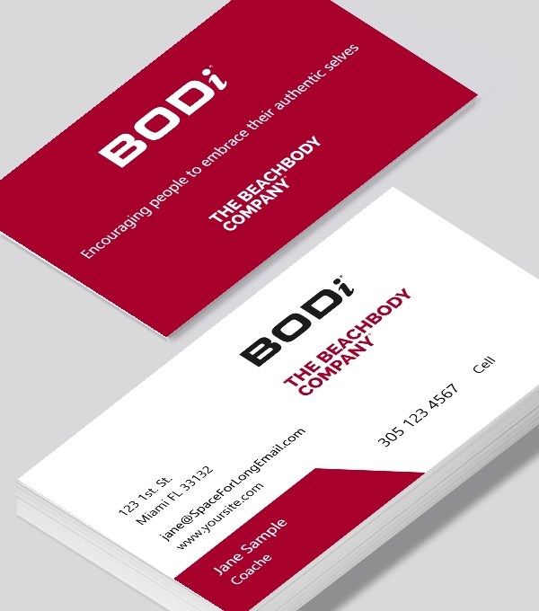  & Modern contemporary business card design - Beachbody Company business cards and fridge magnets