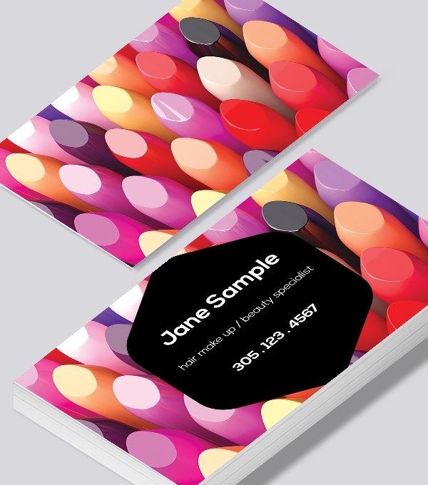  & Modern contemporary business card design - Beauty makeup business card