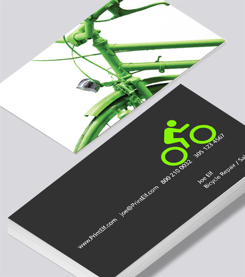 Modern contemporary business card design -Bicycle Repair and Sales business card