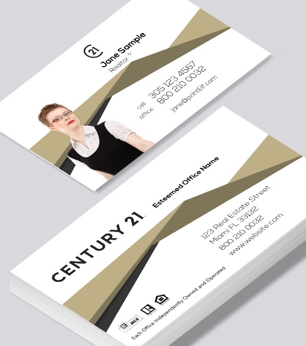  & Modern contemporary business card design - Century 21 Associate business card