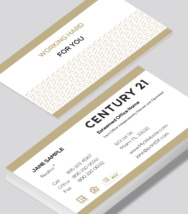 Modern contemporary business card design -Century 21 Classic business card