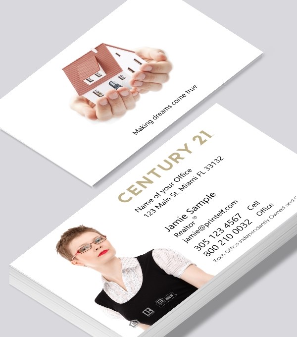  & Modern contemporary business card design - Century 21 dwelling business card