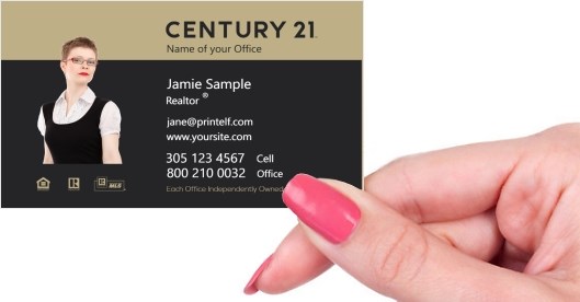 Hand holding business card -  Century 21 Representative business card
