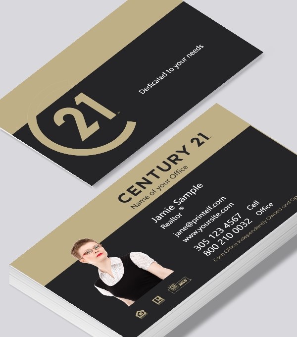  & Modern contemporary business card design - Century 21 Representative business card