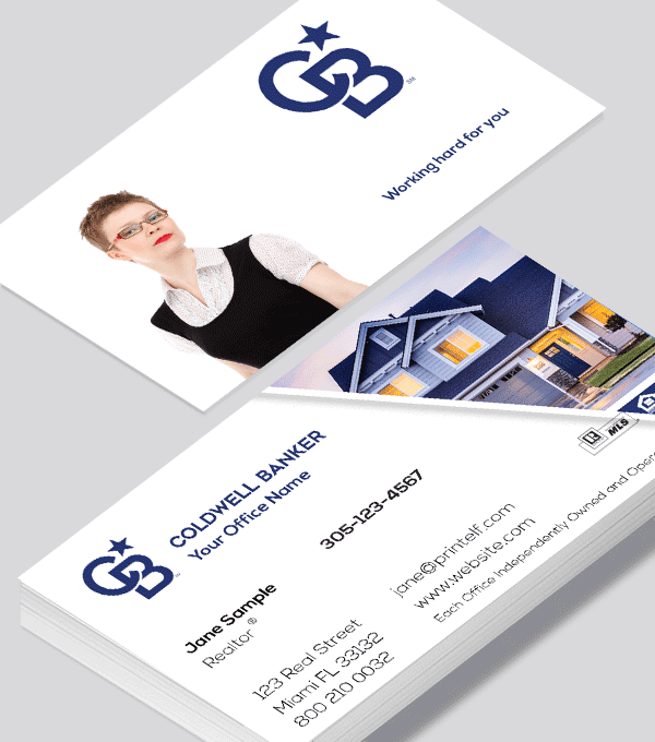 Modern contemporary business card design -Coldwell Banker residential business card