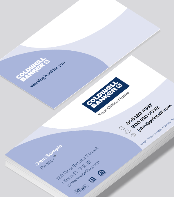 Modern contemporary business card design -Coldwell banker agent business card