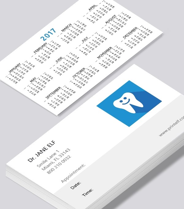  & Modern contemporary business card design - Dentist Appointment Card