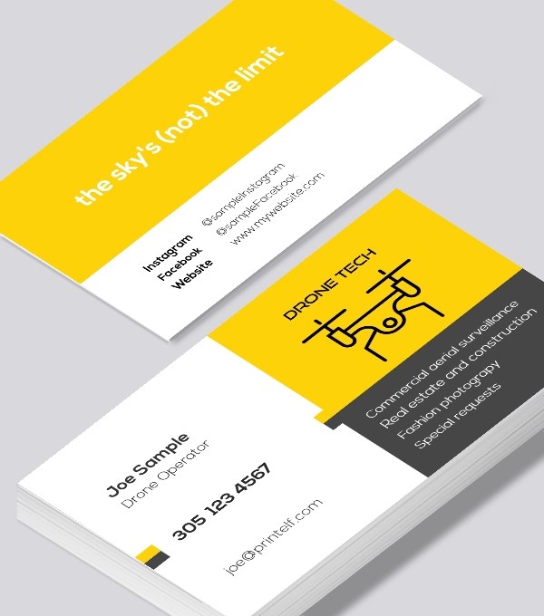  & Modern contemporary business card design - Drone business card