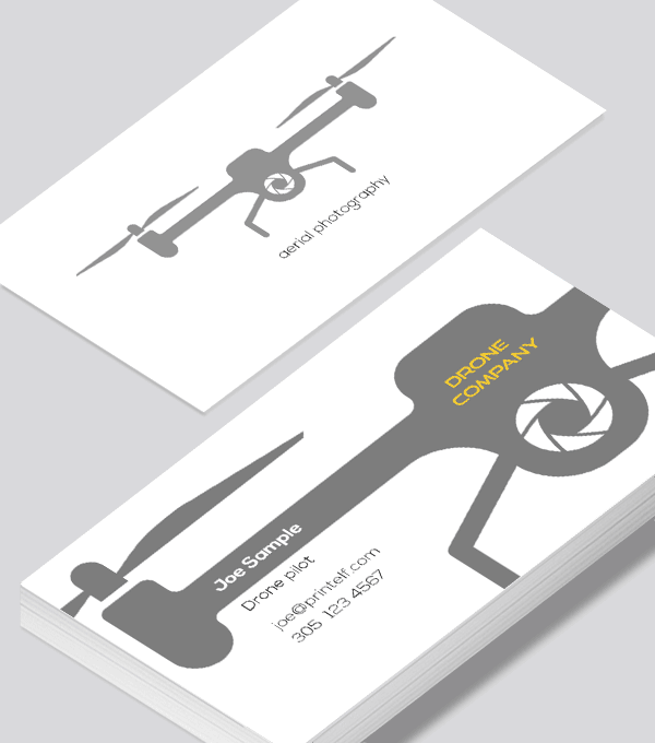 Modern contemporary business card design -Drone Company business card
