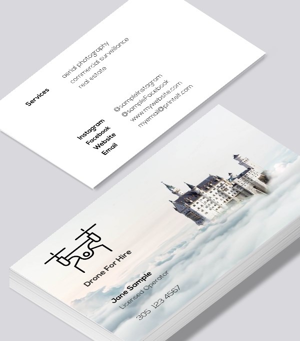 & Modern contemporary business card design - Drone For Hire business card