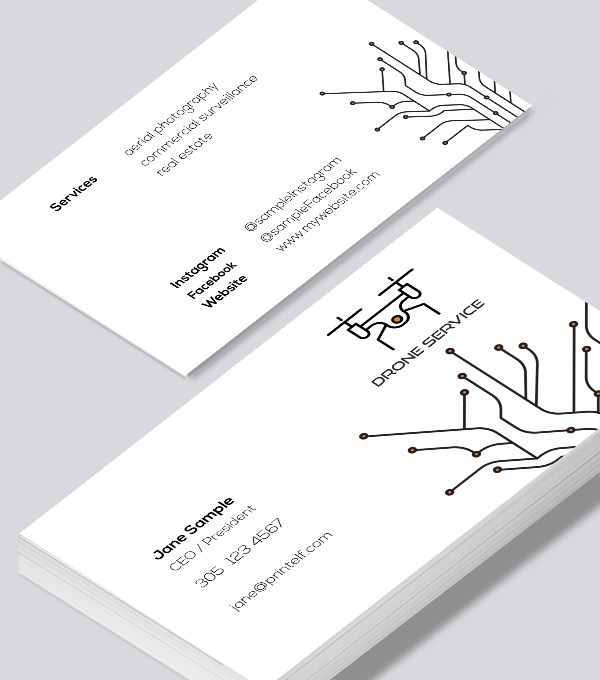  & Modern contemporary business card design - Drone Pilot business card