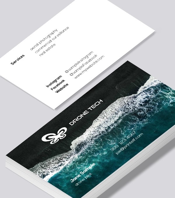  & Modern contemporary business card design - Drone Sky View business card