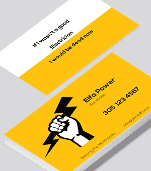 Electrician business card