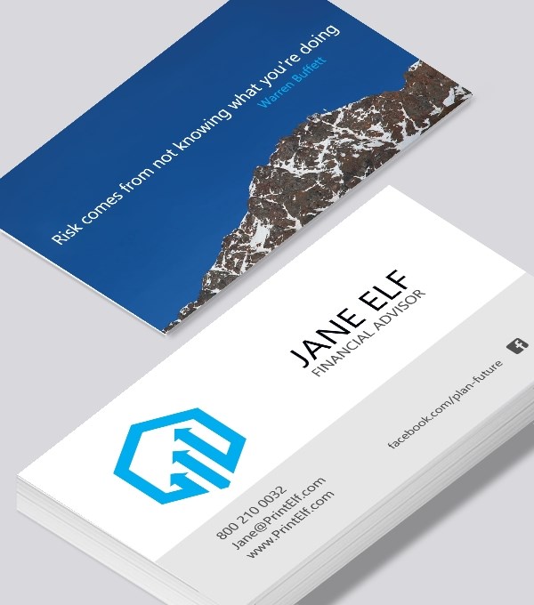  & Modern contemporary business card design - Financial Advisor business card