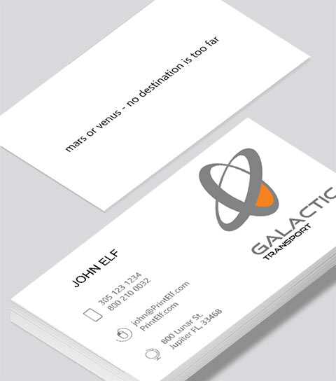 galactic transport business card modern design transport business card