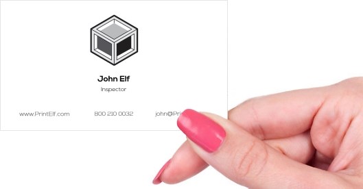 Hand holding business card -  Inspector business card