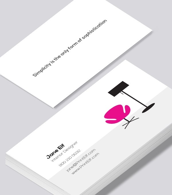  & Modern contemporary business card design - Interior designer business card