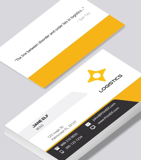  & Modern contemporary business card design - Logistics business card