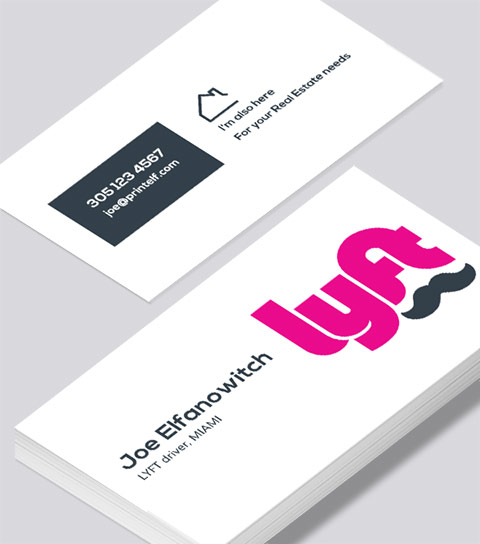 Modern contemporary business card design -Lyft business card