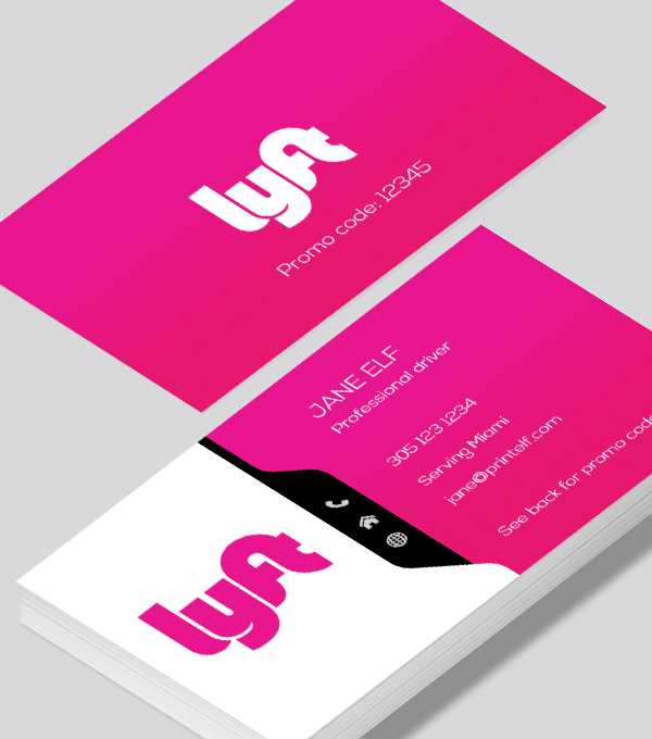 Modern contemporary business card design -Lyft business card modern