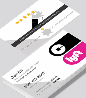 Lyft business card modern