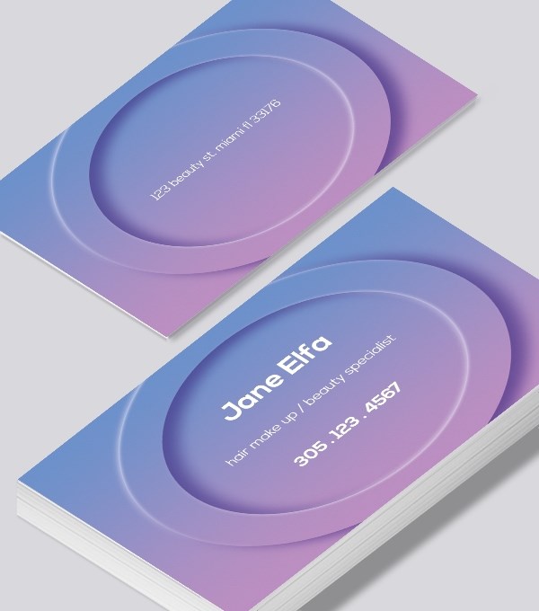  & Modern contemporary business card design - Makeup business card